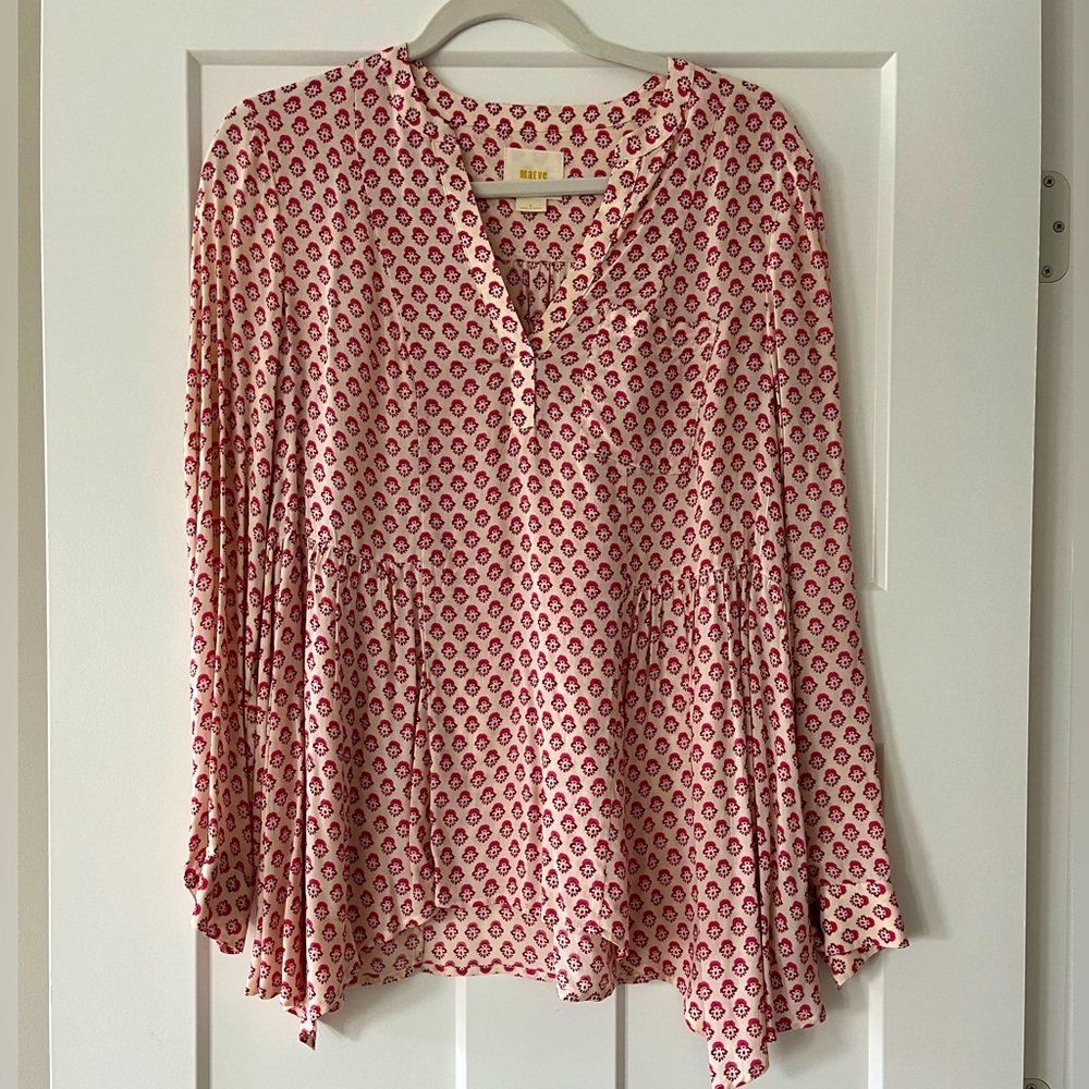 Maeve Pink Floral Blouse Size 2
